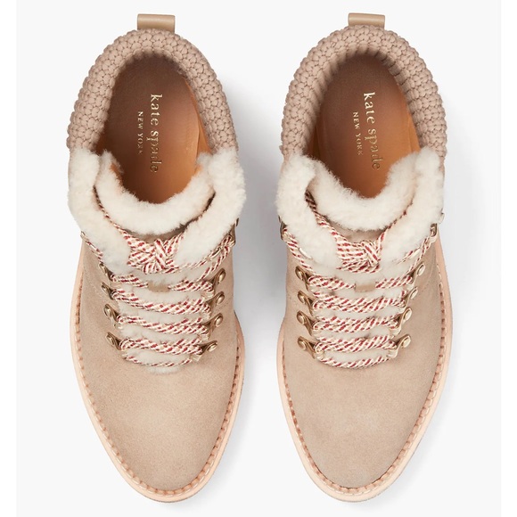 ♠️kate spade Willow Suede Wedge Booties, Rustic Brown NIB - Picture 5 of 16